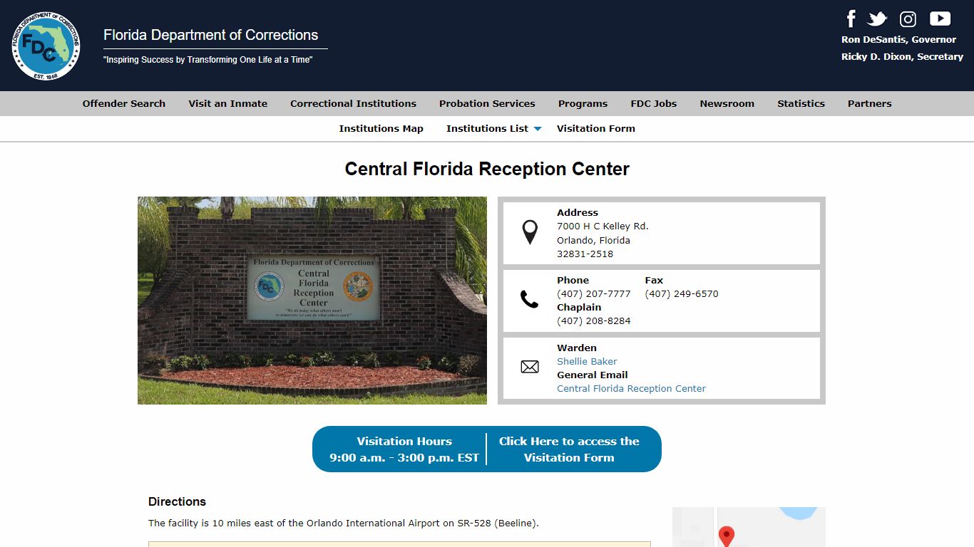 Central Florida Reception Center - Florida Department of Corrections